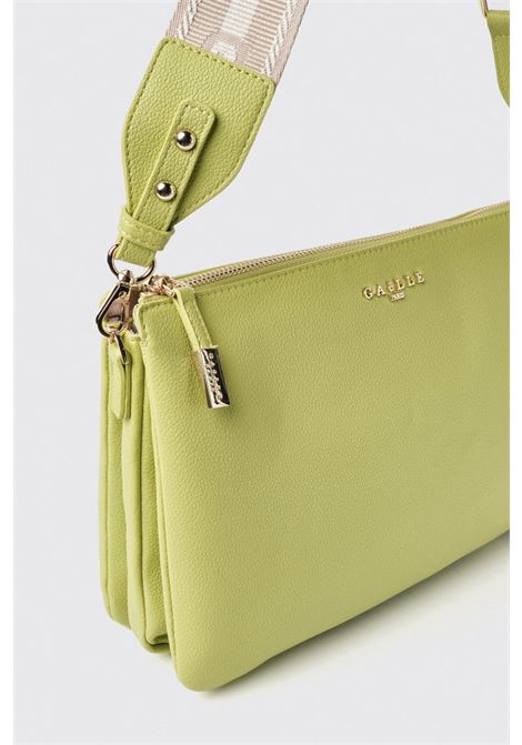 Reg shoulder strap con logo in metallo e tracolla jacquard  Lime - Gaëlle Paris GAELLE paris | GAACW02214VE17